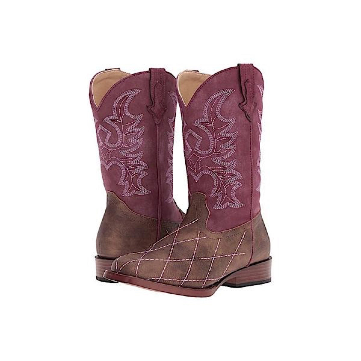Roper LITTLE KIDS Square Toe Crosscut Boot Raspberry