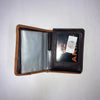 Ariat Bi Fold Flip Case Wallet Distressed Dark Crocodile Print with Light Brown Edging A3525802
