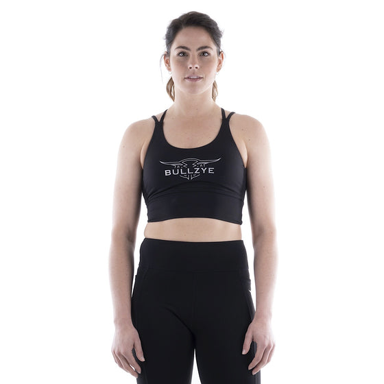 Bullzye Women's Pip Crop Top Black/Silver