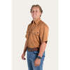Ringers Western Pack Saddle Men's Short Sleeve Half Button Work Shirt - Rust
