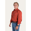 Ringers Western King River Men's Half Button Work Shirt - Terracotta