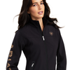 Ariat Womens New Team Softshell Jacket Black Leopard