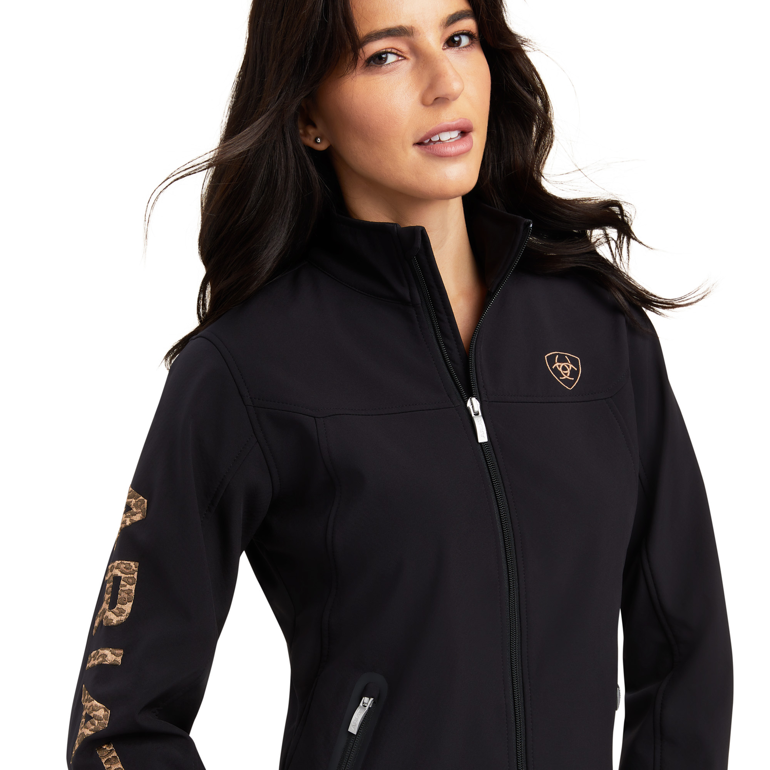 Buy Ariat Womens New Team Softshell Jacket Black Leopard The
