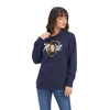 Ariat Womens REAL Shield Logo Hoodie - Navy Eclipse
