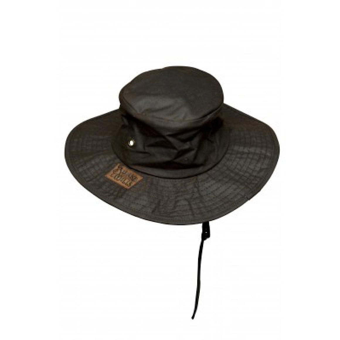 Burke & Wills Oilskin Flinders Hat (No Flap) Brown
