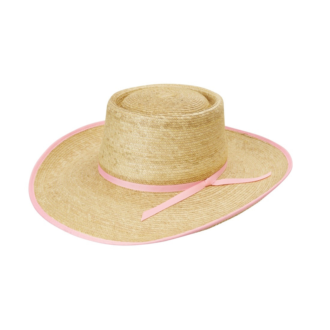 Sunbody Reata Oak 4 Inch Brim  Light Pink Edge Bound