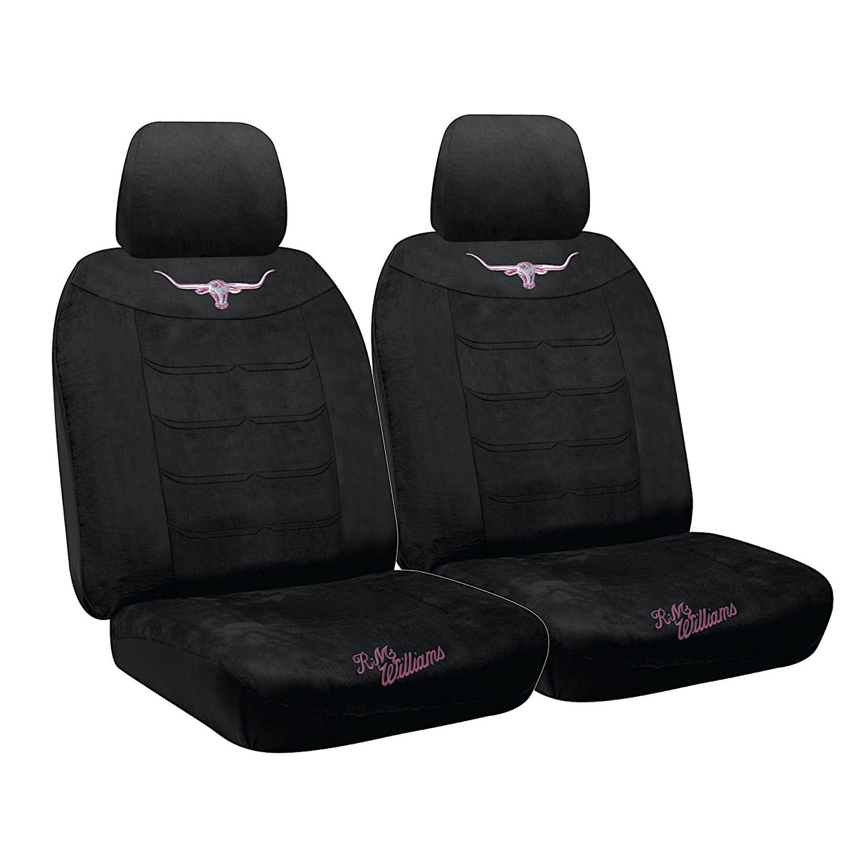 R.M.Williams Black Suede Velour Jillaroo Seat Cover Size 30