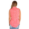 Pure Western Womens Hadley Sleeveless Shirt Coral