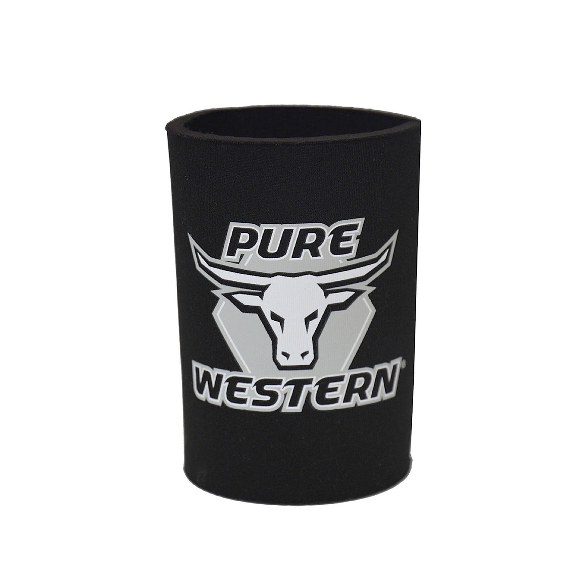 Pure Western Logo Stubby Holder - Black