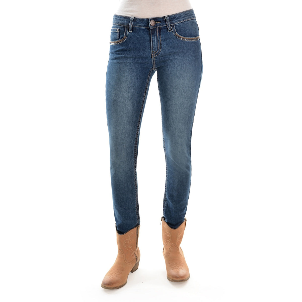Pure Western Women's Vivienne Skinny Leg Jean 32 Leg Dusk
