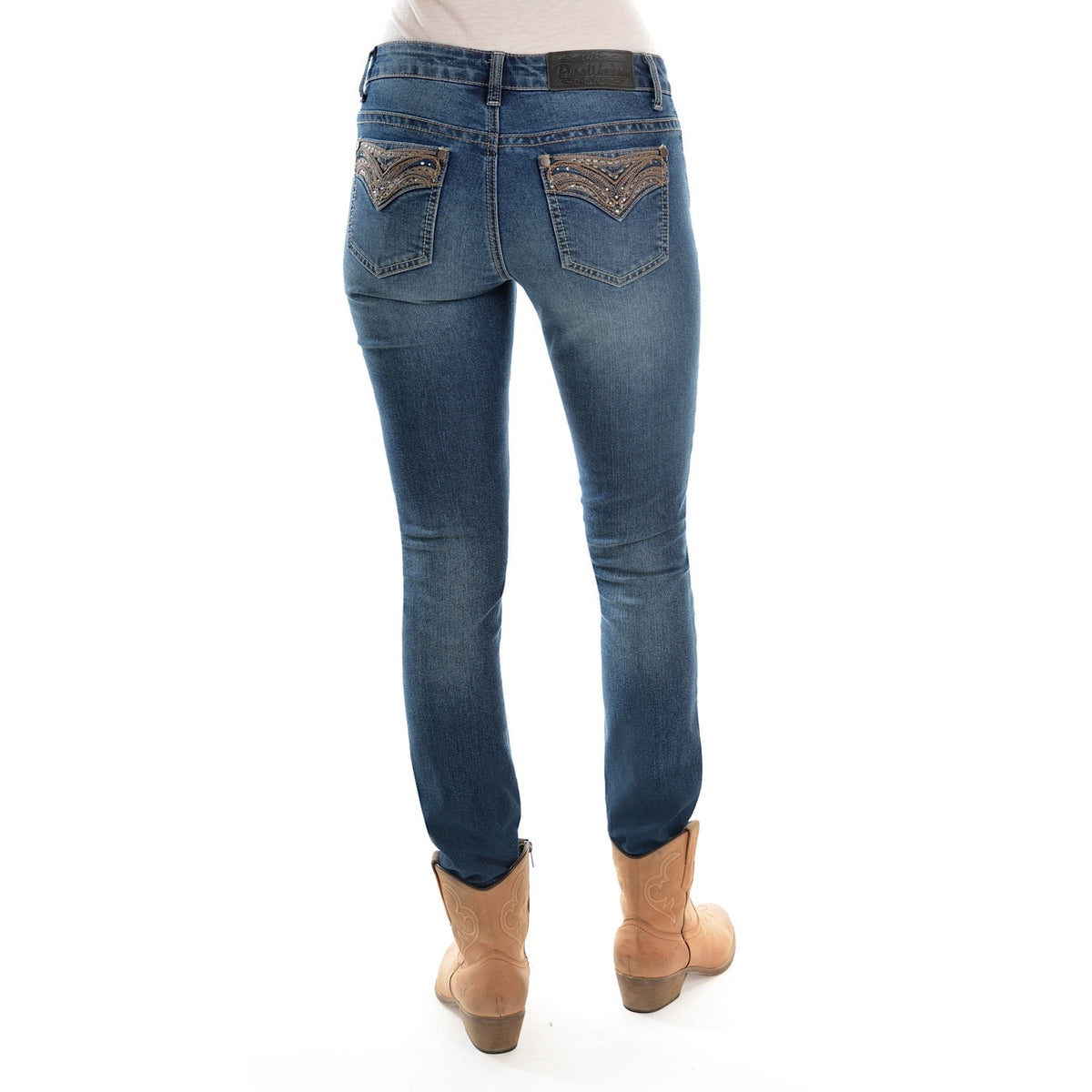 Pure Western Women's Vivienne Skinny Leg Jean 32 Leg Dusk