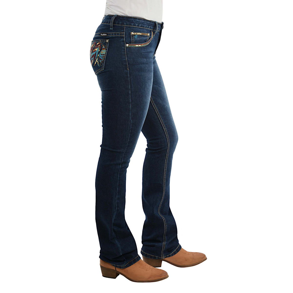 Pure Western Women's Lucinda Straight Leg Jean 32" Leg Midnight