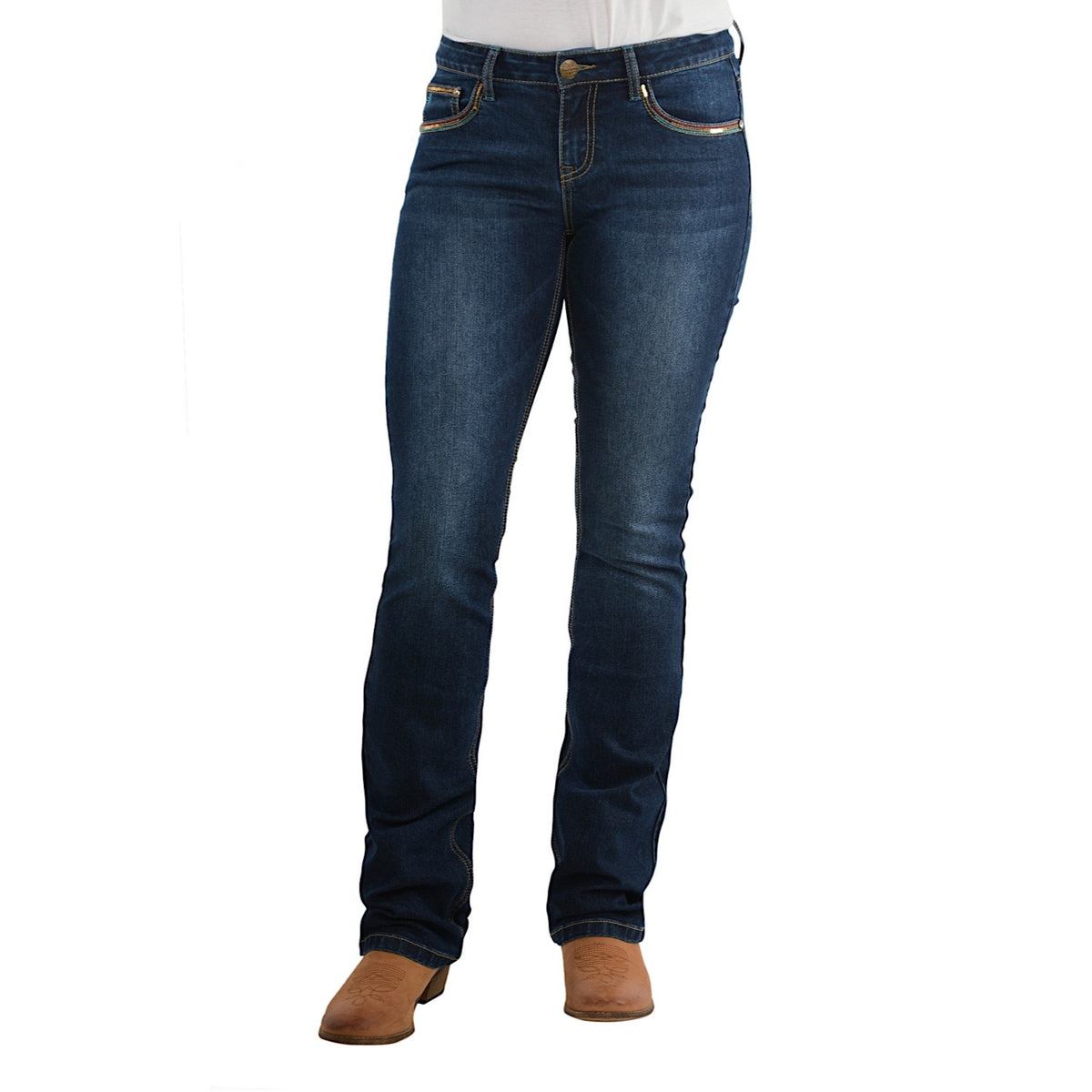 Pure Western Women's Lucinda Straight Leg Jean 32" Leg Midnight