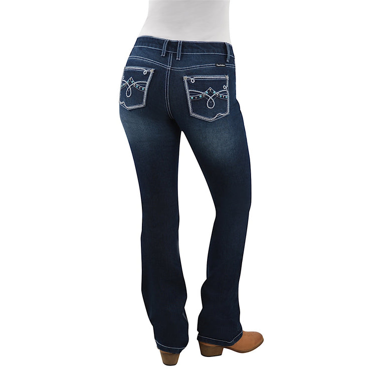 Buy Pure Western Womens Louisiana Relaxed Rider Boot Cut Jean 36 Leg Twili  - The Stable Door