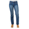 Pure Western Womens Snowie Straight Leg Jean -True Blue