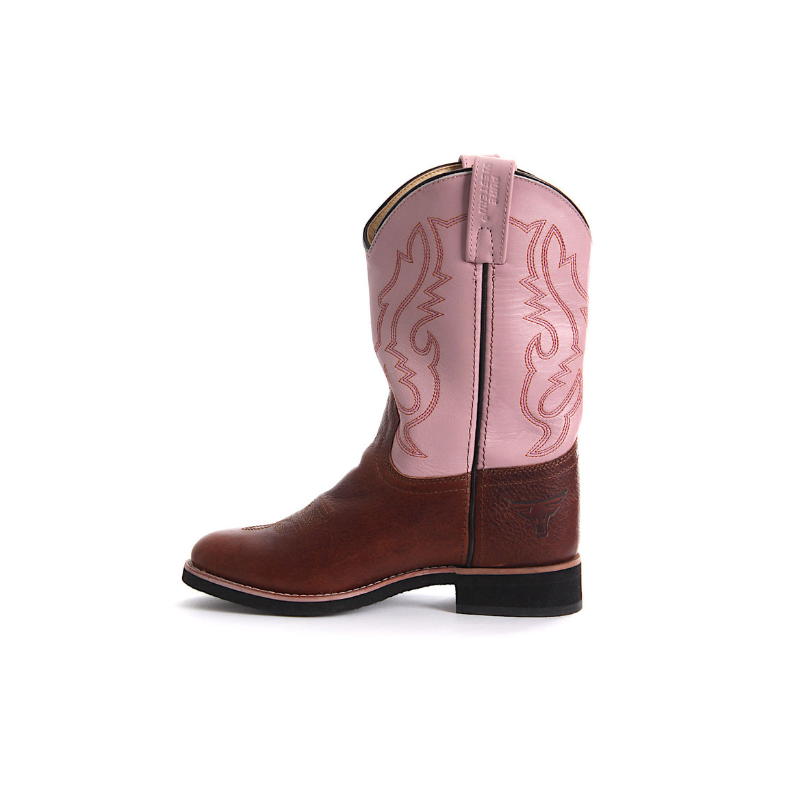 Pure Western CHILDRENS Cassidy Boot Brown/Pink