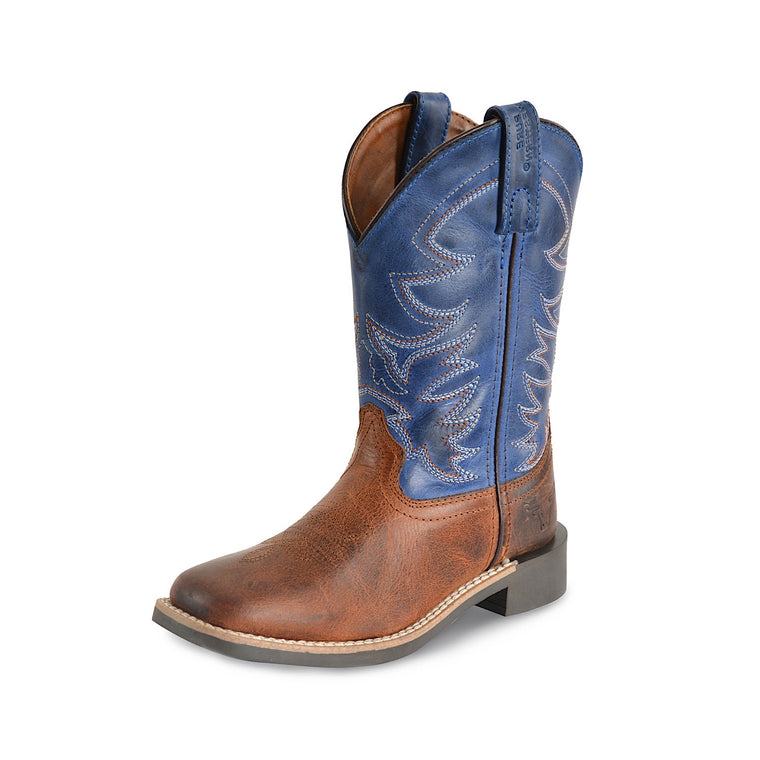Pure Western CHILDRENS Judd Boot -Rust/Oiled Blue