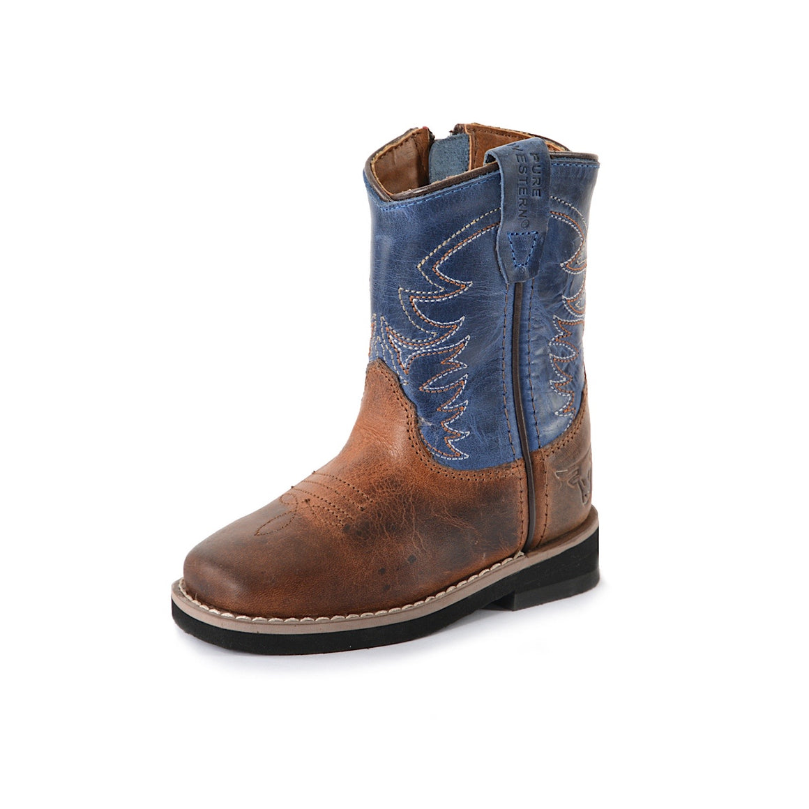 Pure Western TODDLER Judd Boot -Rust/Oiled Blue