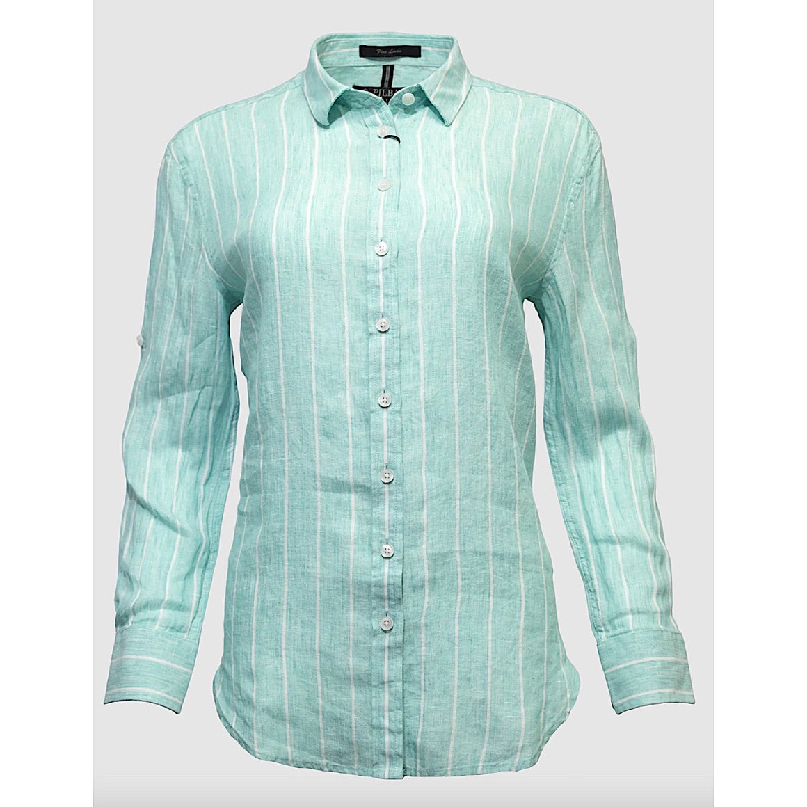 Pilbara Women's Linen Swiss Tab L/S Shirt - Spring/White