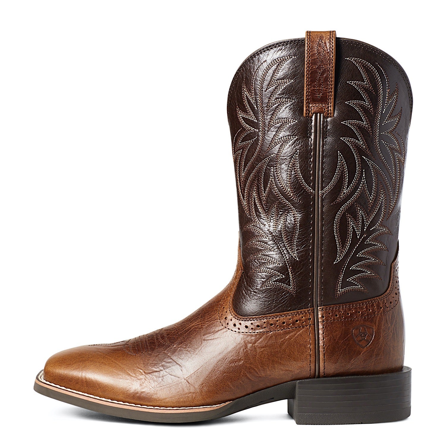 Buy Ariat Mens Sport Wide Square Toe Western Boot Peanut Butter Chaga Brown The Stable Door