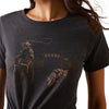 Ariat Womens Rodeo Stitch Tee Charcoal Heather