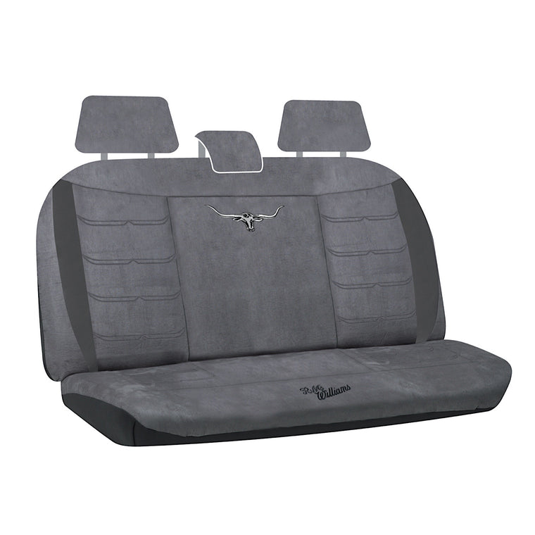R.M.Williams Grey Longhorn Suede Velour Seat Cover Size 06
