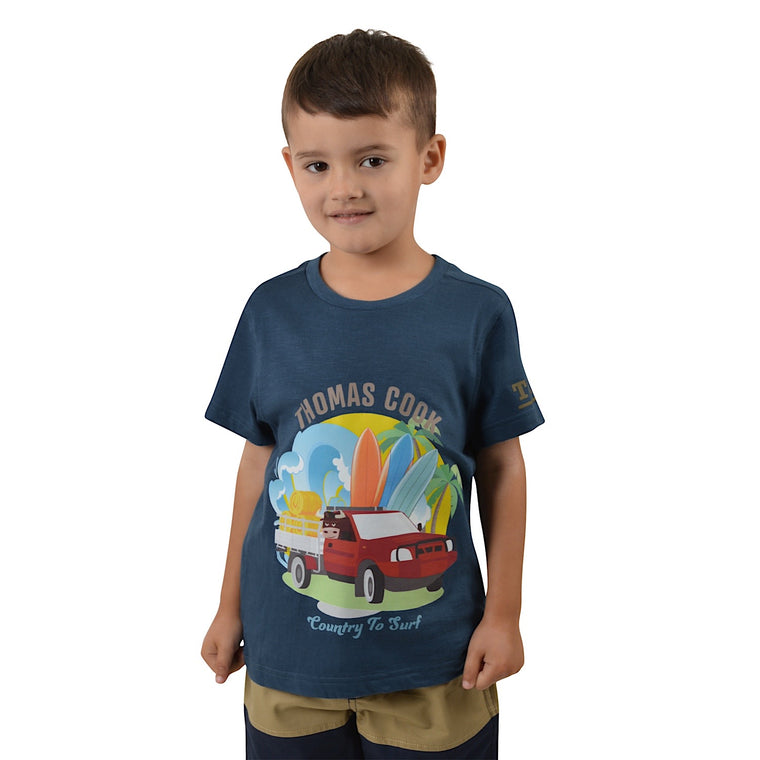 Thomas Cook Boys Country to Surf S/S Tee Petrol