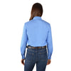 Thomas Cook Womens Liv Ruffle Collar L/S Stretch Shirt Powder Blue