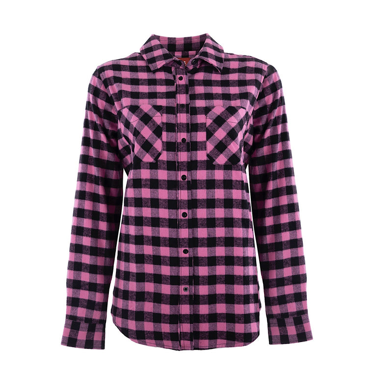 Dux-Bak Womens Keira L/S Flannel Shirt Pink