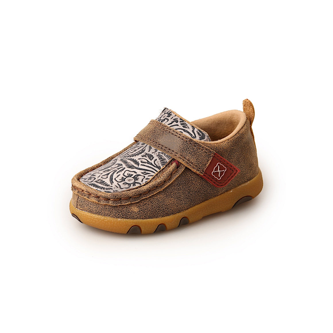 Twisted X INFANTS Tooled Casual Mocs Bomber/Nude Print
