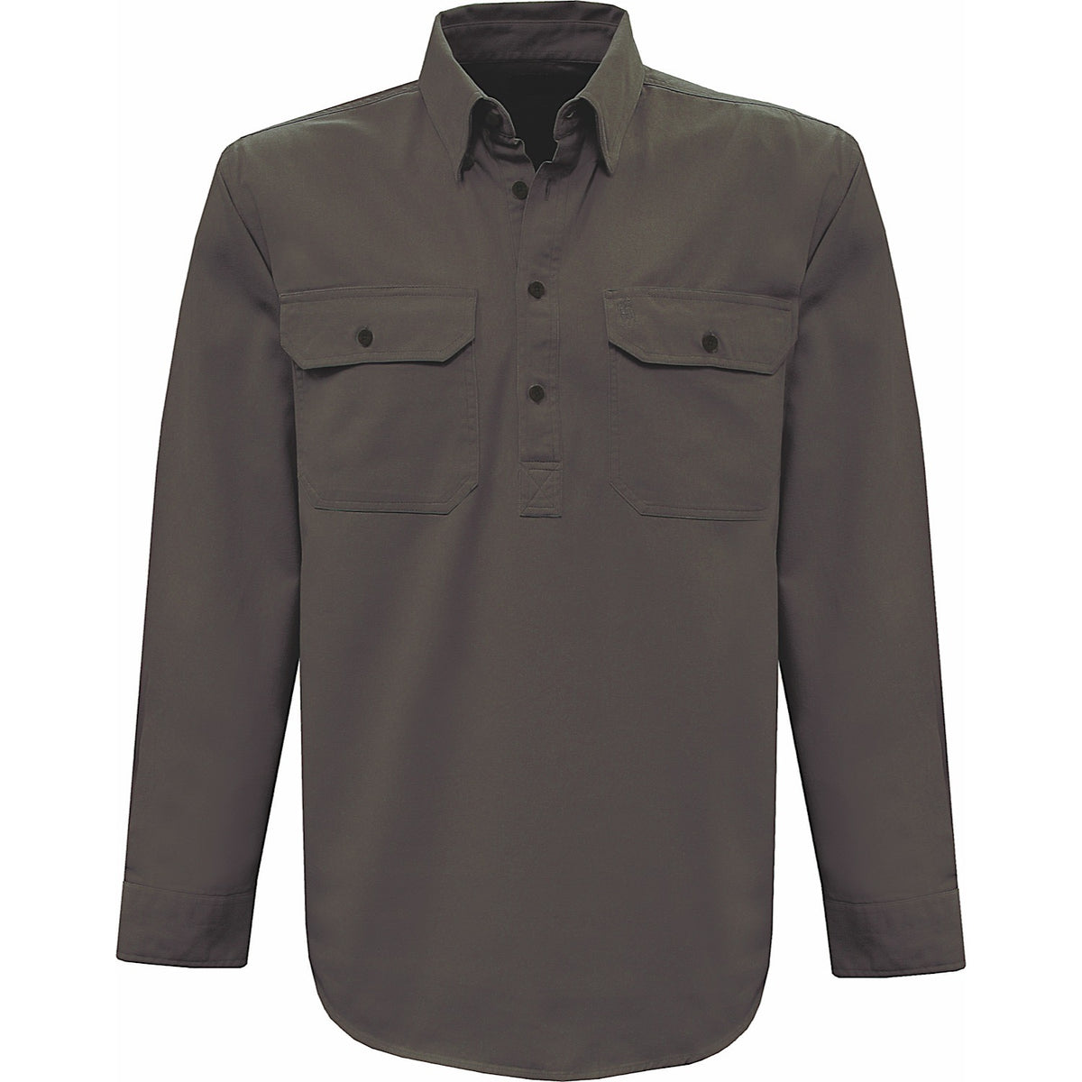 Thomas Cook Heavy Drill 1/2 Plkt L/S 2 Pocket Shirt Khaki