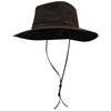 Thomas Cook Wide Brim Oilskin Hat Dark Brown
