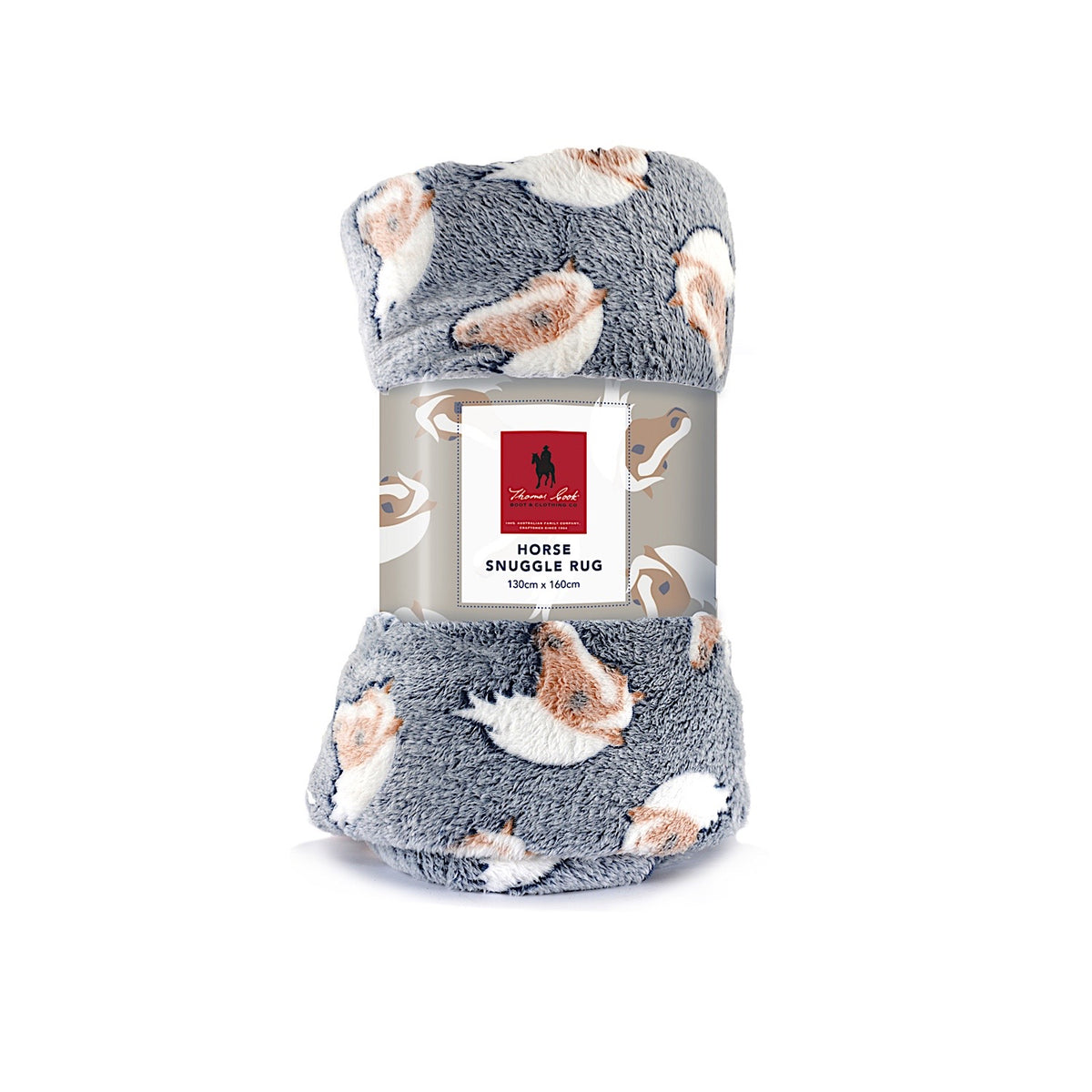 Thomas Cook Horse Snuggle Rug Grey/Blue/Tan
