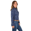 Wrangler Womens Jocelyn Western L/S Shirt Navy/Multi