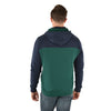 Wrangler Mens Ross 1/4 Zip Hood Pullover Navy/Green