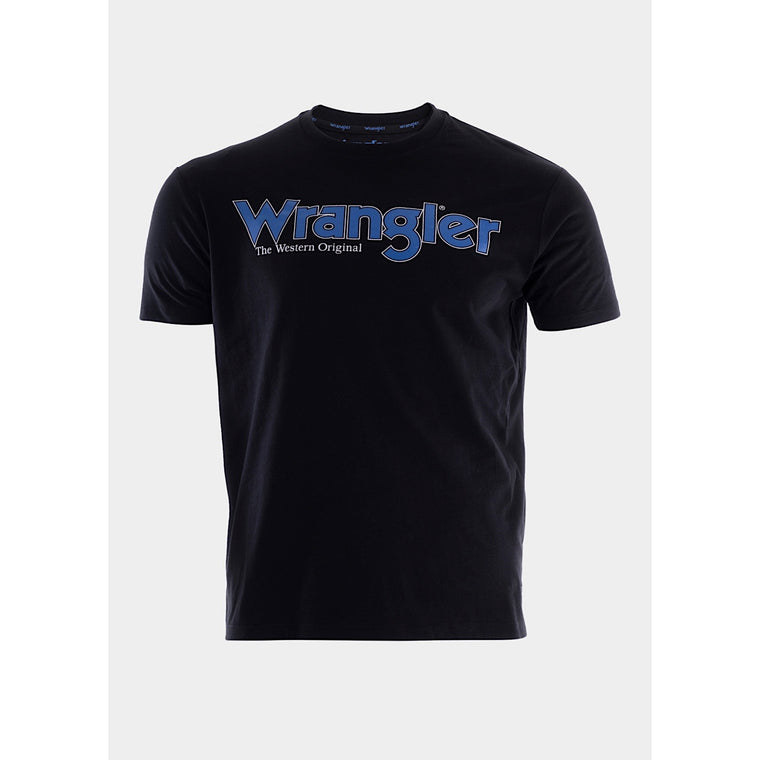 Wrangler Mens Ryder Logo S/S Tee Black