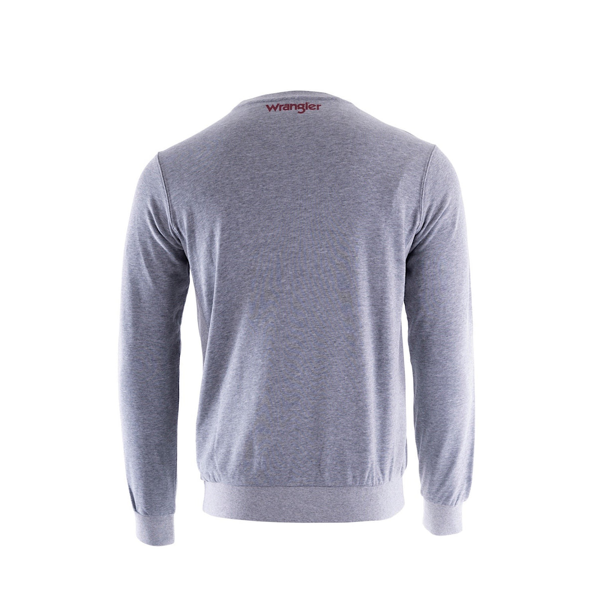 Wrangler Mens Ryder Logo Crew Grey Marle