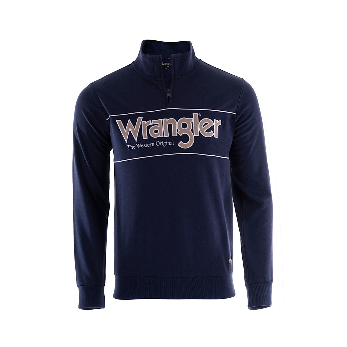 Wrangler Mens Ryder Quarter Zip Pullover Navy