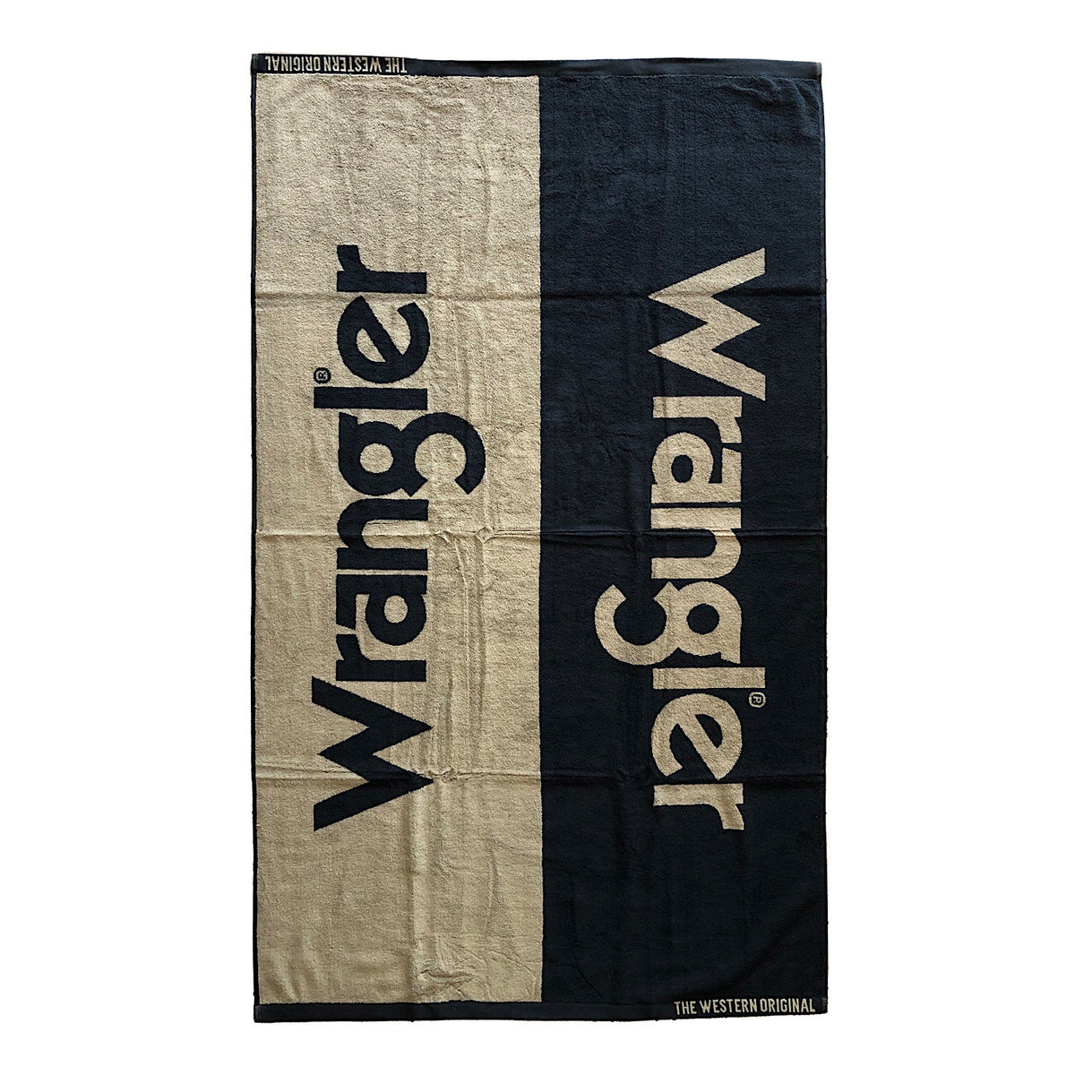 Wrangler Logo Beach Towel Black/Tan
