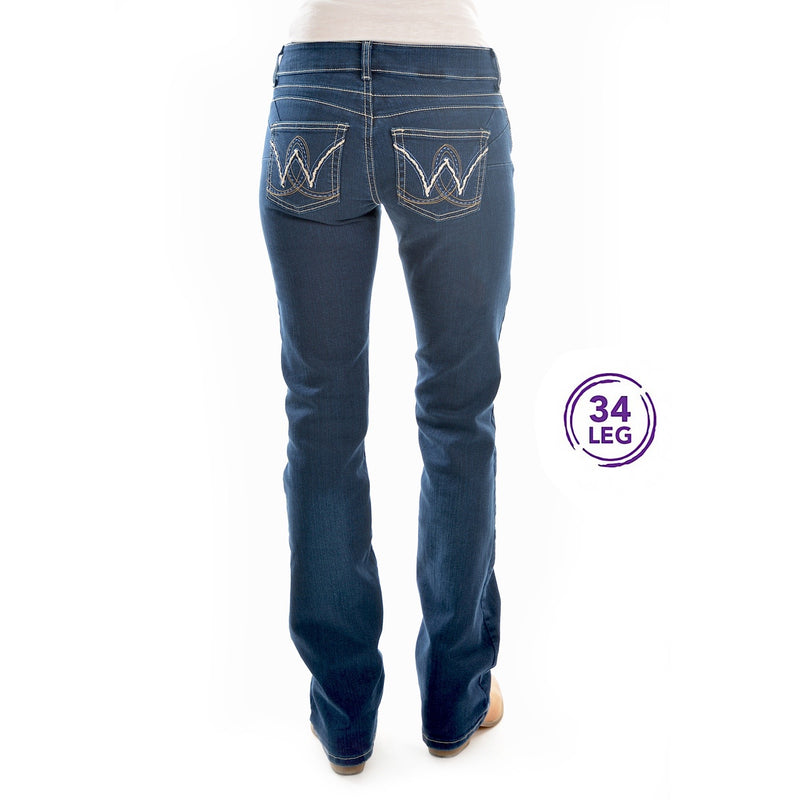 Wrangler Womens Mid Rise Jean 34 Leg Carolina Breakaway