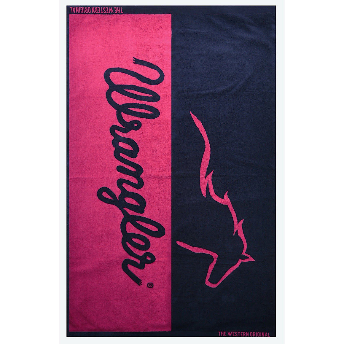 Wrangler Running horse Beach Towel Navy/Pink XCP2915TWL