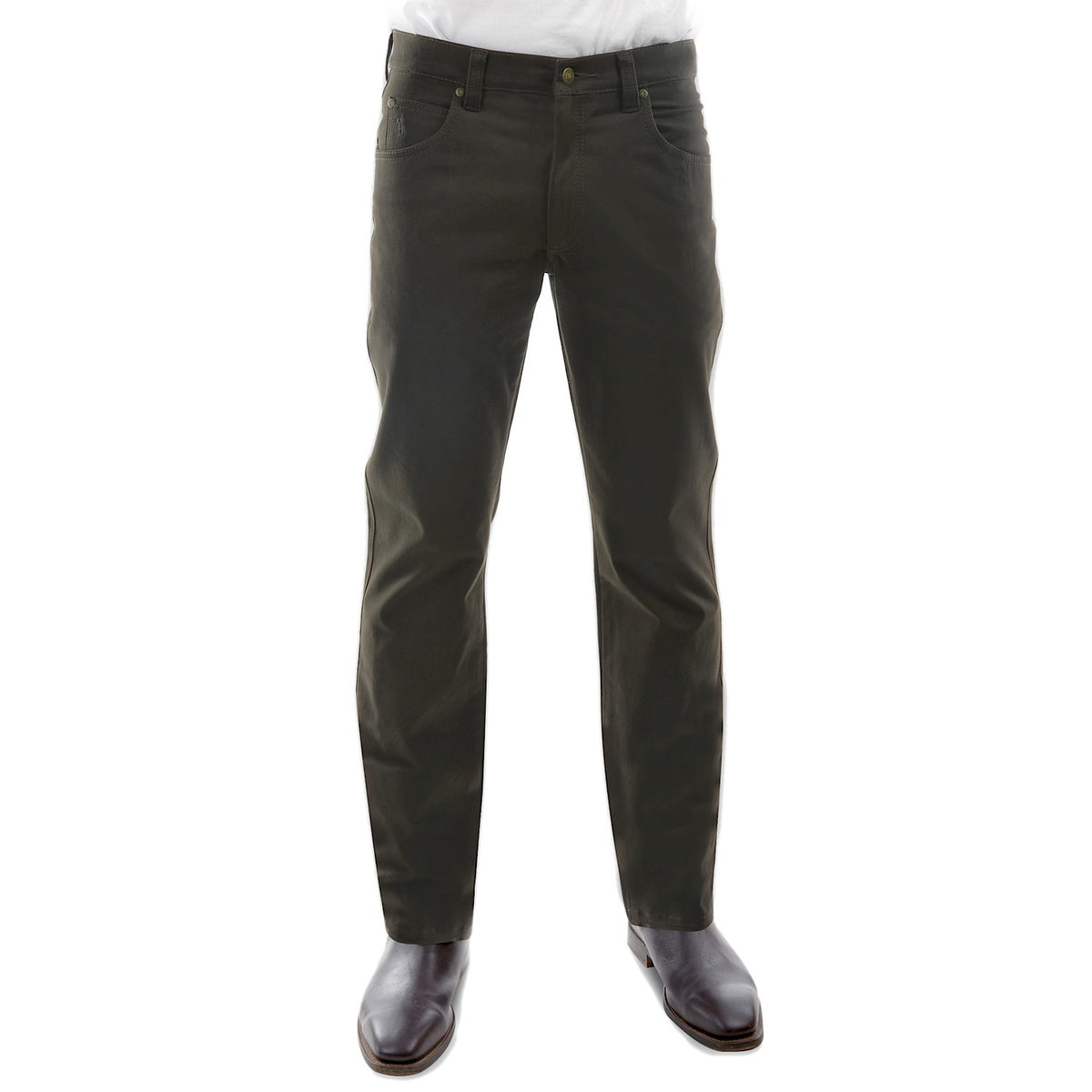 Thomas Cook Men's Stretch Moleskin Regular Fit Dark Khaki