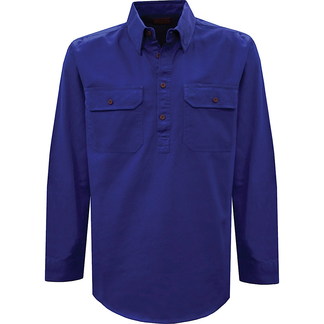 Thomas Cook Light Drill 1/2 Plkt L/S 2 Pocket Shirt Cobalt