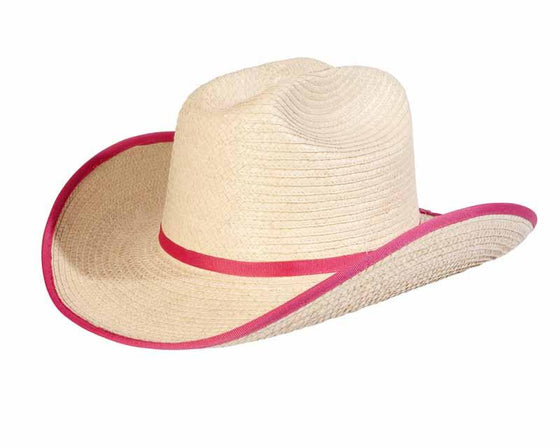 Sunbody Hats Kids Cattleman Pink Bound Edge
