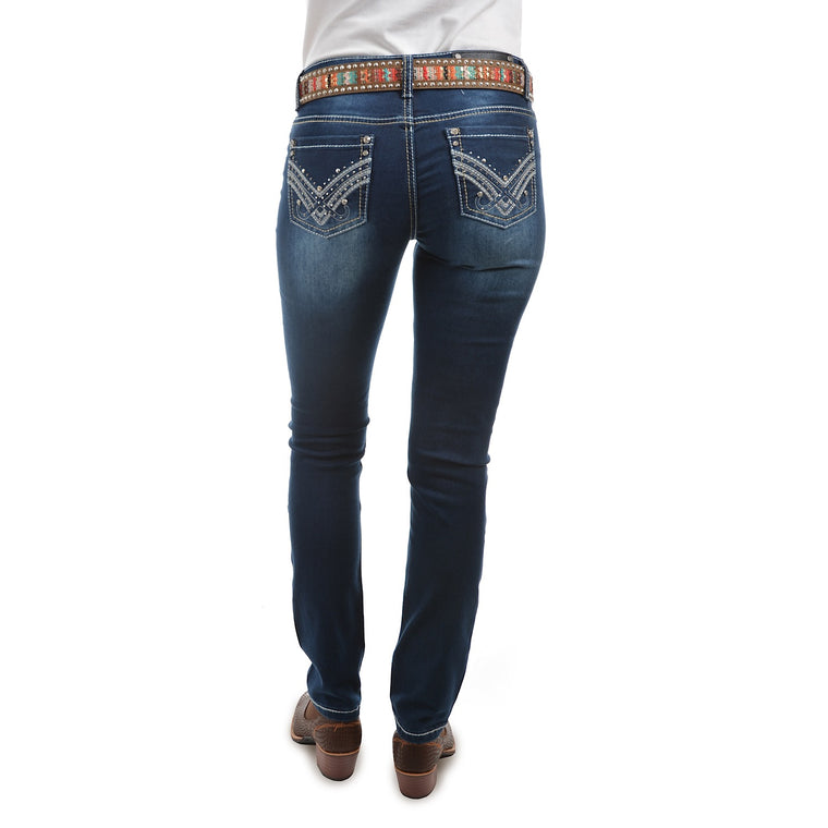 Buy Pure Western Womens Brady High Waisted Bootcut Jeans - 34 Leg  (PCP2213509) Midnight Online Australia