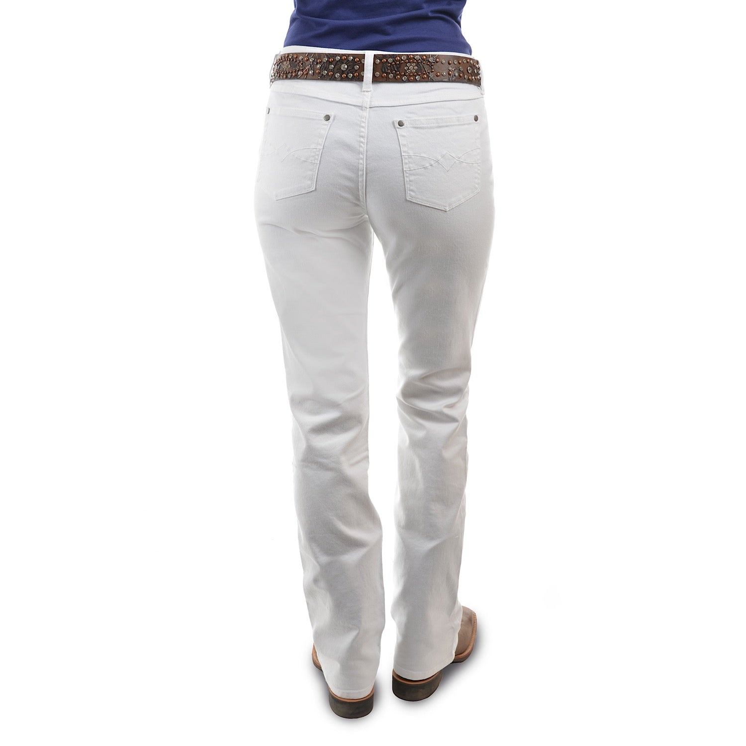 Ladies white hot sale bootcut jeans