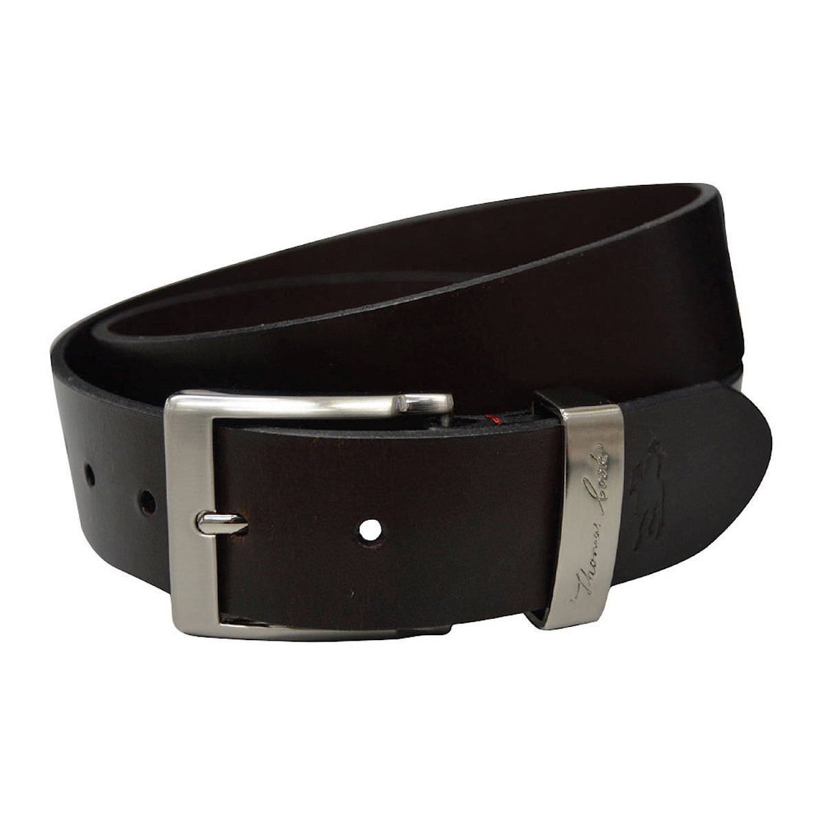Thomas Cook Signature Badge Belt Dark Brown